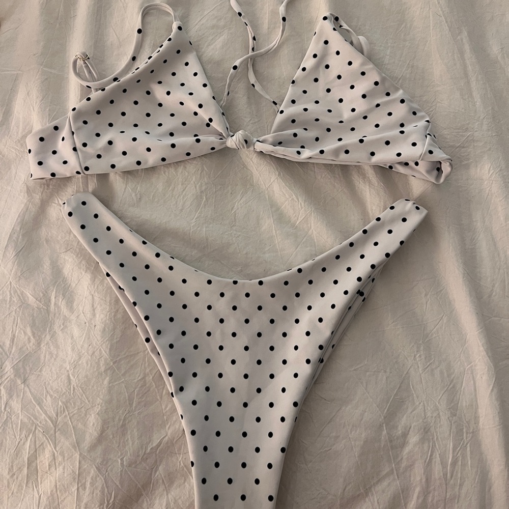 Skate polka dot two piece swim